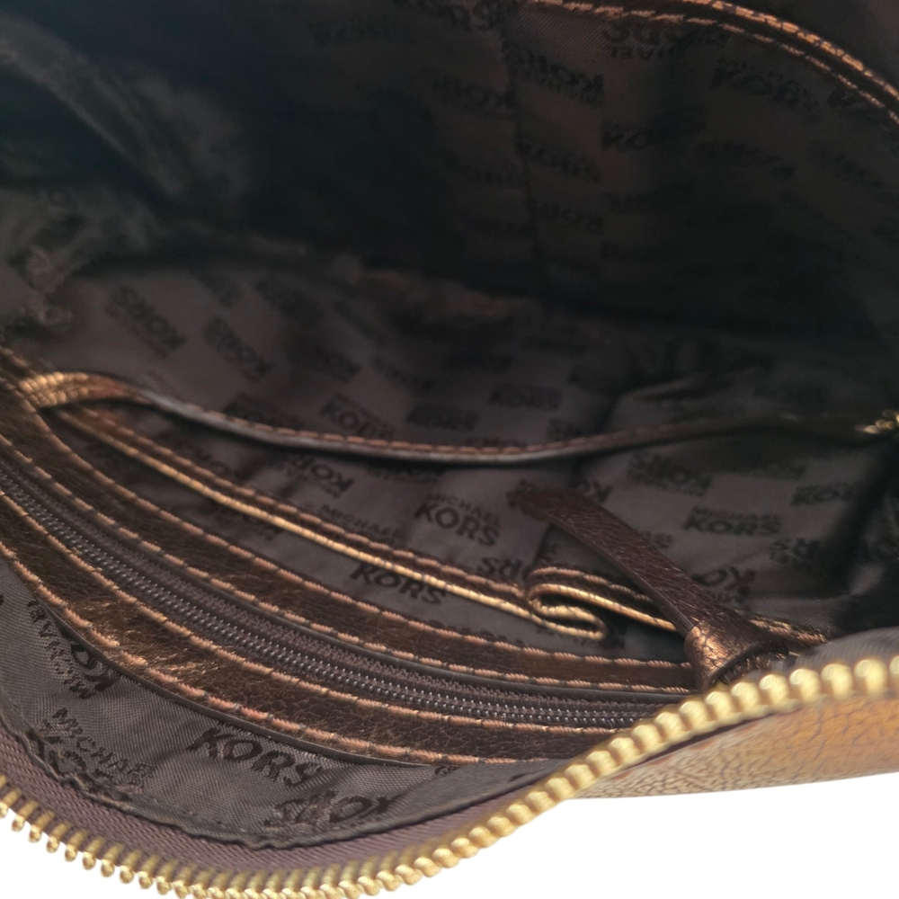 Metallic Bronze Studded Hobo Bag - Women - Picture 8 of 8